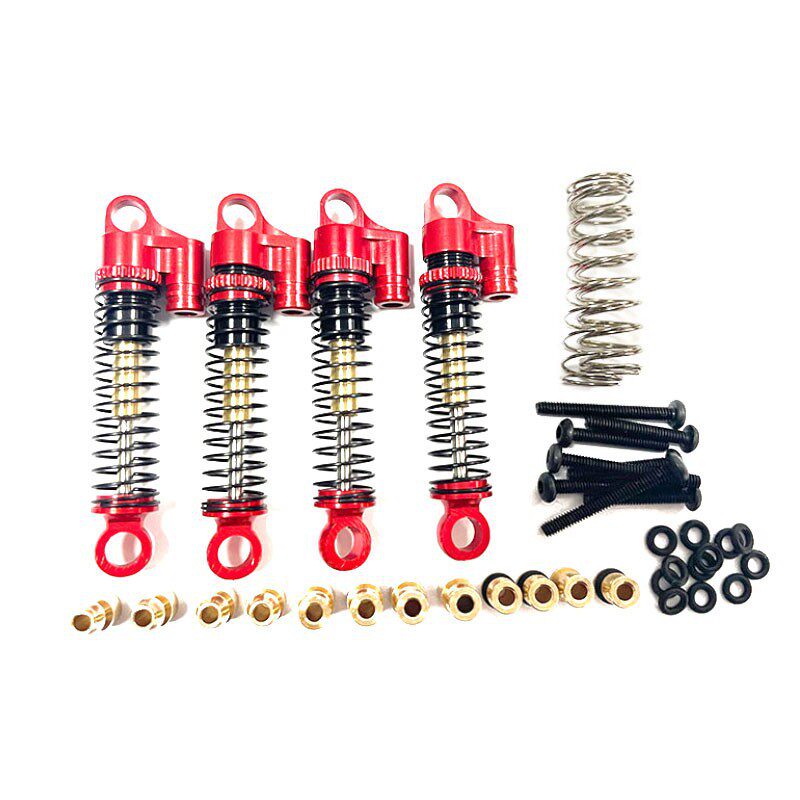 43MM赤色ダブルジョイント前后ショックアブソーバー【レッド】