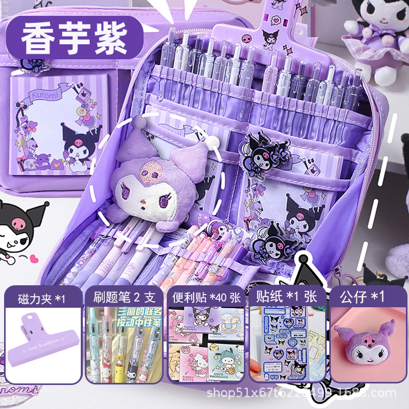 12層クロミペンケース+付箋+ブローチ+ゲルペン+財布+ステッカー