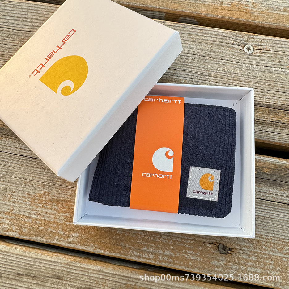 カードショートウォレット コーデュロイブルー＋ボックス