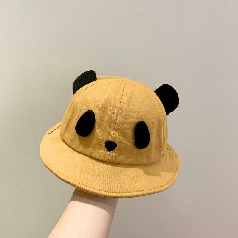 パンダバケットハット イエロー+46-50cm+フリーサイズ