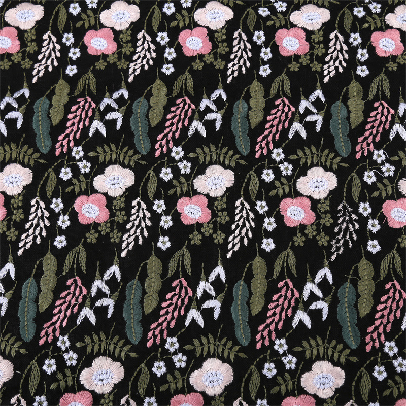 E21407 ブラック(幅125cm 綿50% 麻50%)