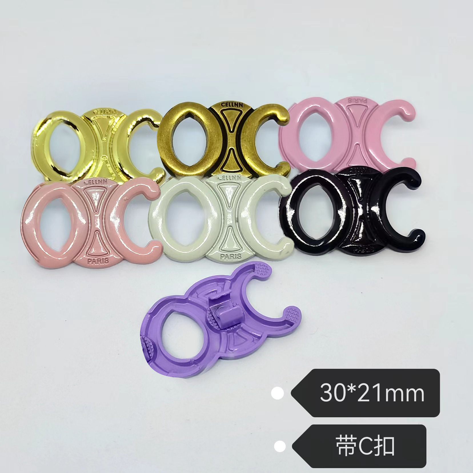 古代ゴールド 30*21MM バッククリップ付き