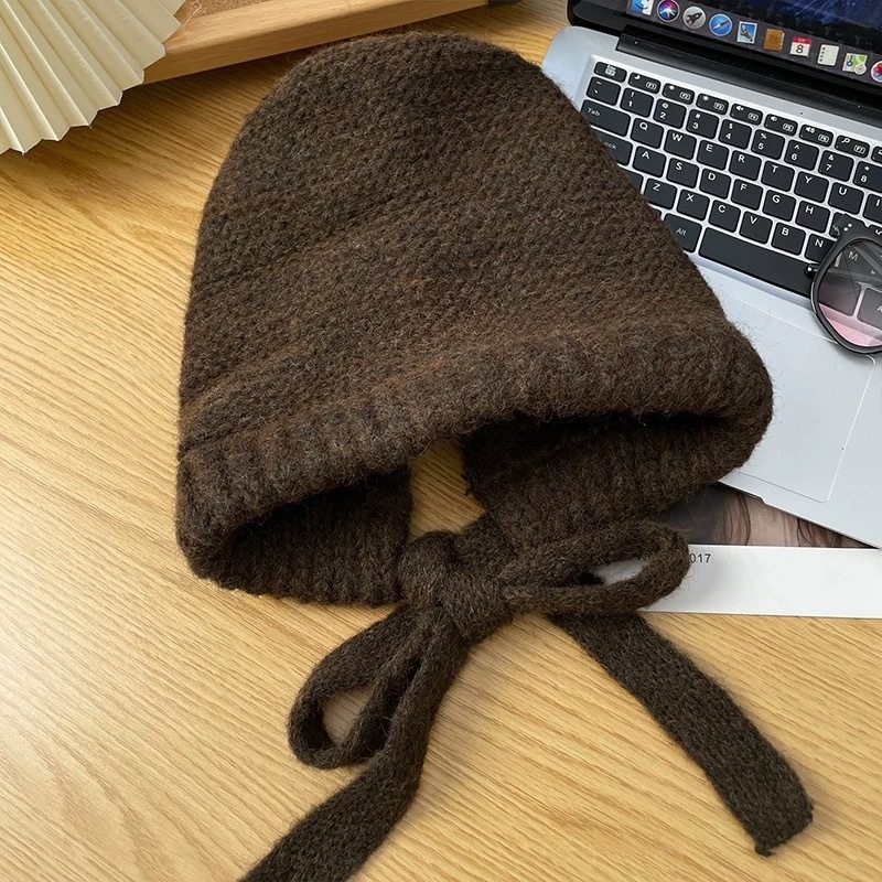 無地バッグハット - コーヒー色