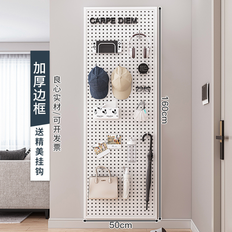 160×50cm-ホワイト フック10個付き