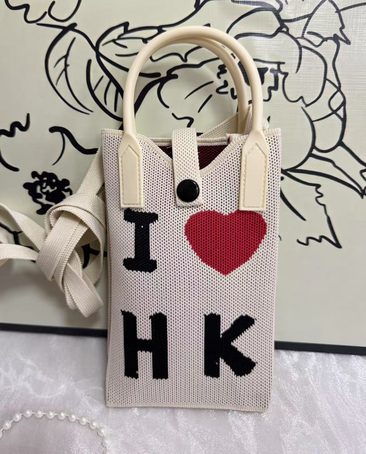 【シリコン+ショルダーストラップ】ホワイトHK