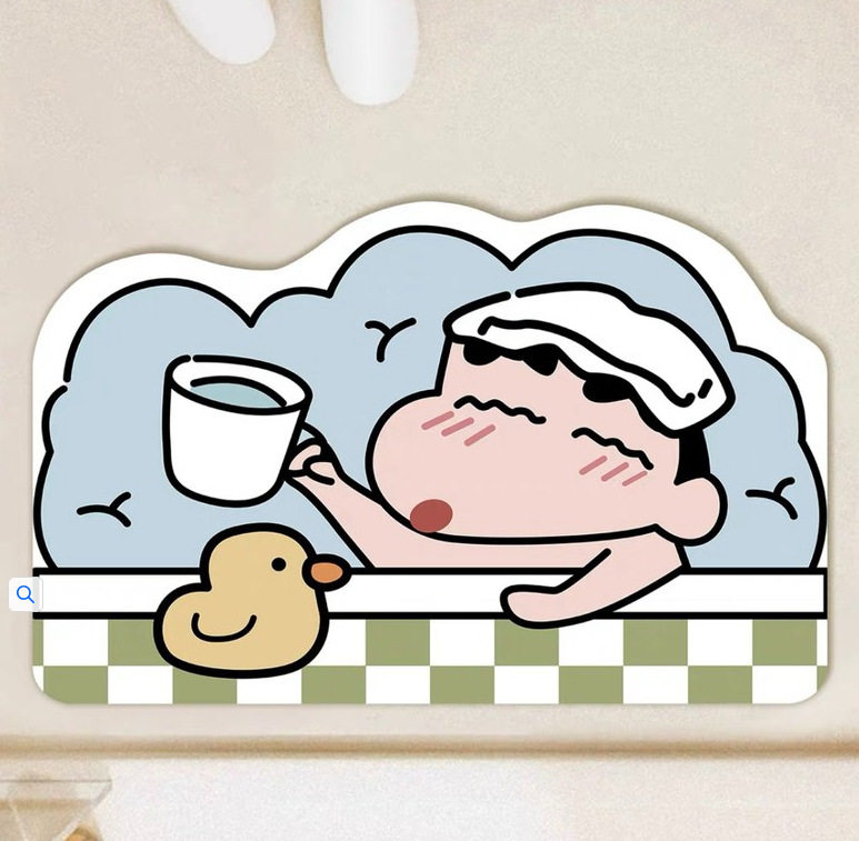 しんちゃんが水を飲む