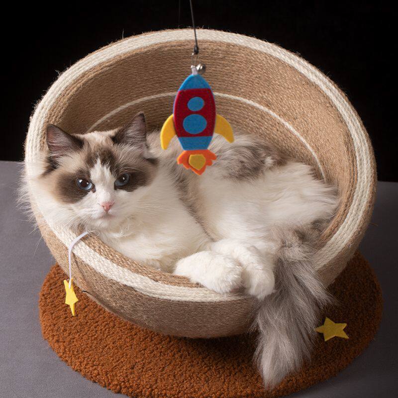 フルサイザル麻猫爪とぎ巣 - 星空スタイル。