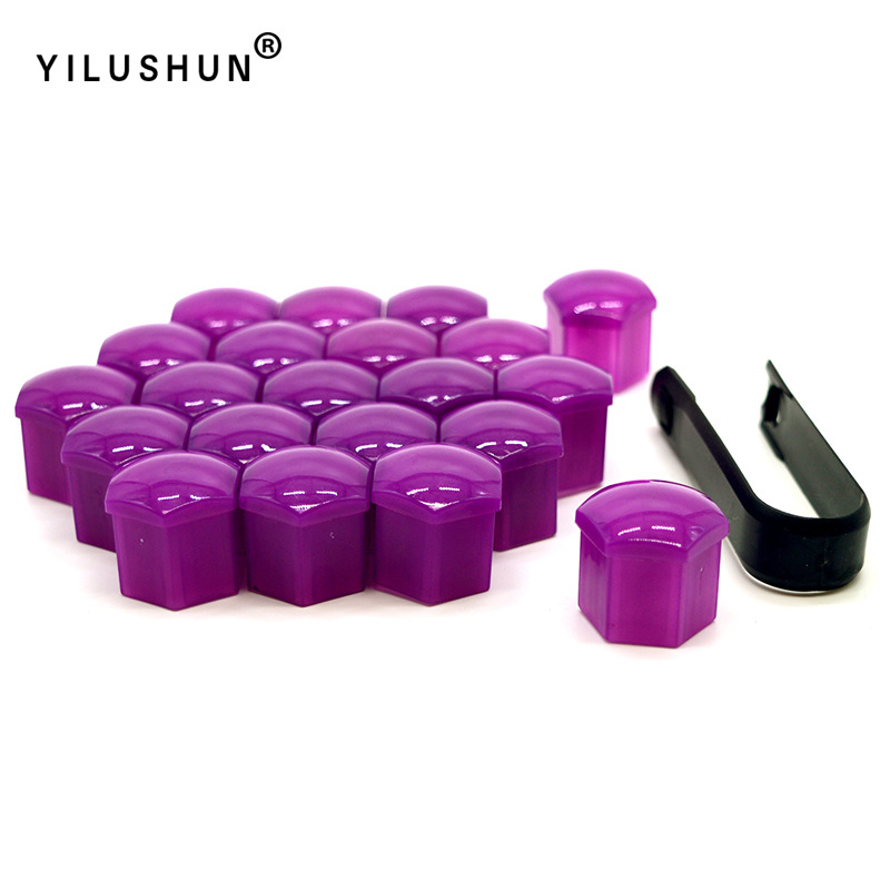 T53【袋入り】21mm紫20個入 + 黒クリップ1個