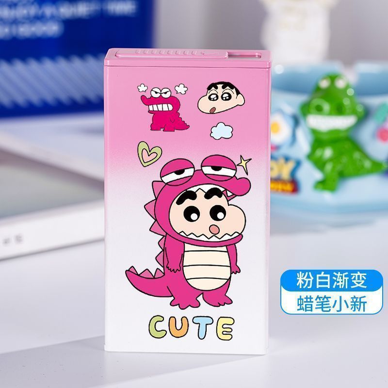 ピンクと白のクレヨンしんちゃん