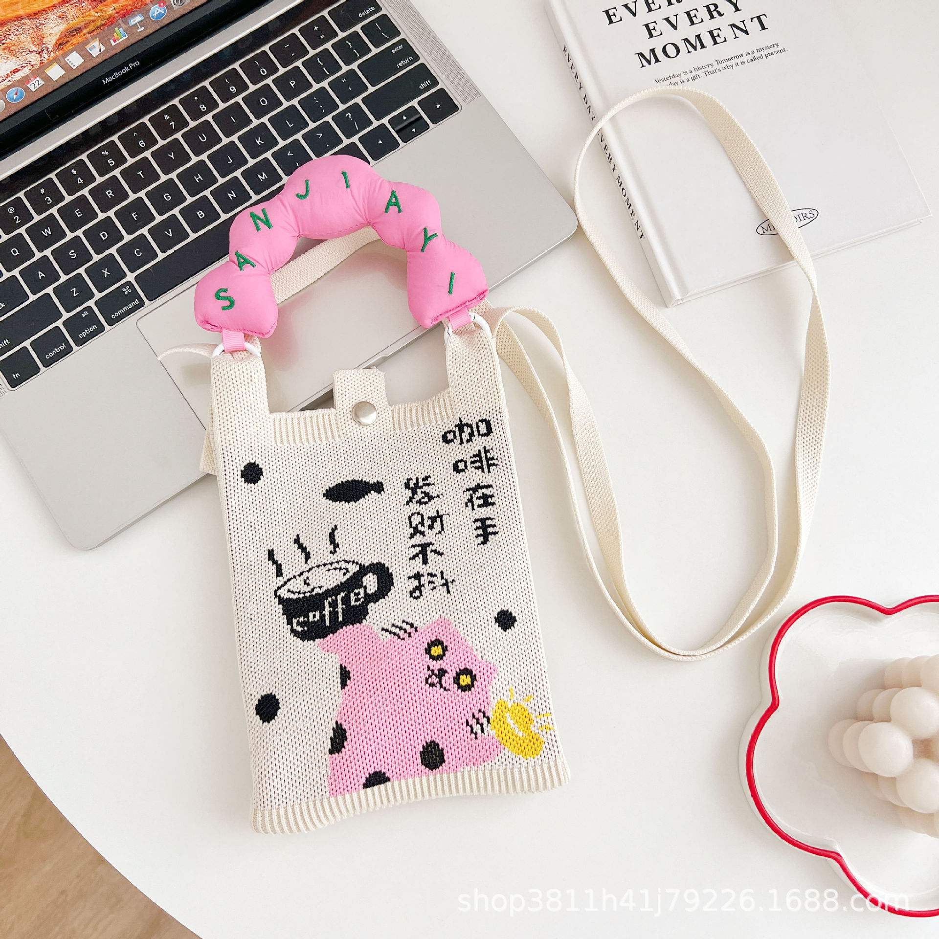 【ハンドル+ショルダーストラップ】コーヒーキャット