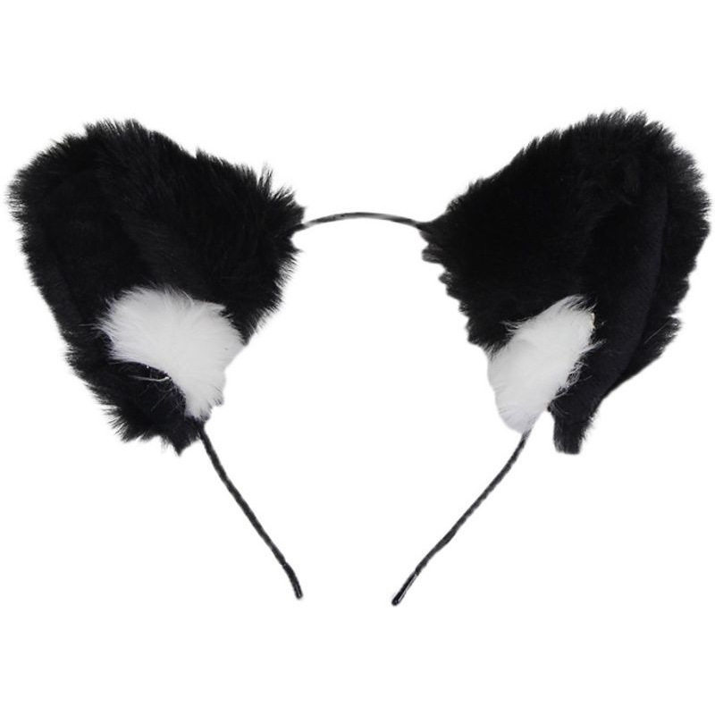 黒と白のヘアフープ