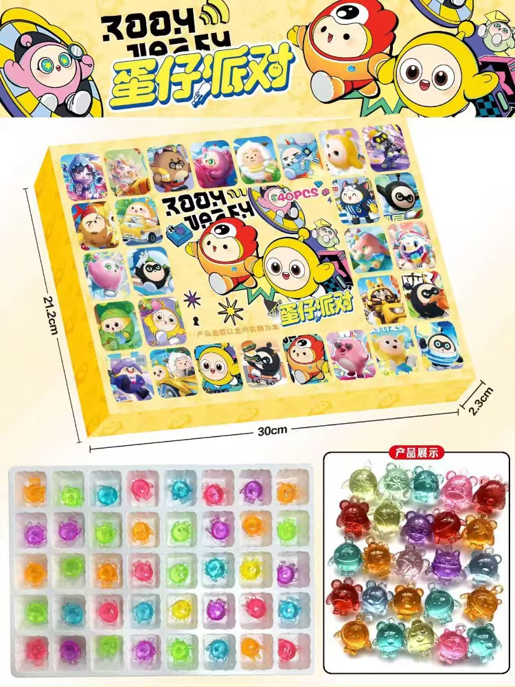 【カラーボックス】フルクリスタル40穴エッグボーイパーティー+ビーズチェーン