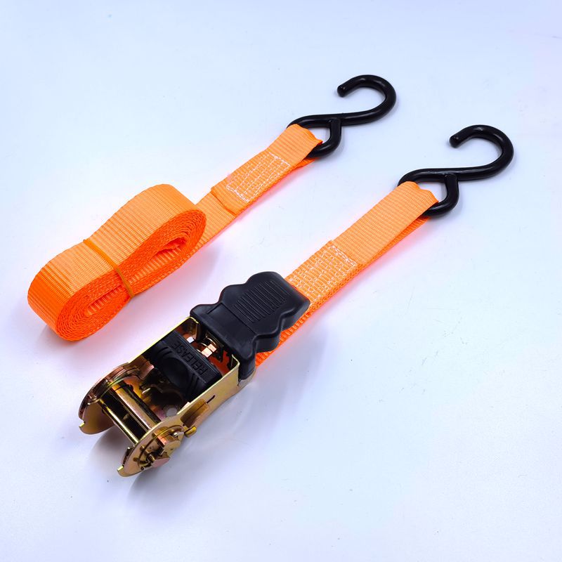 長さ2メートル (2.5cmオレンジ色)【ゴム引き器sフック付き】