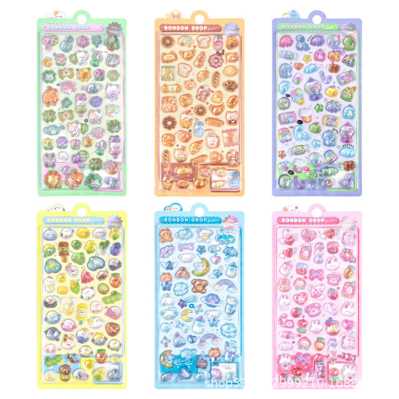 漫画エンボスステッカー【全6種フルセット】