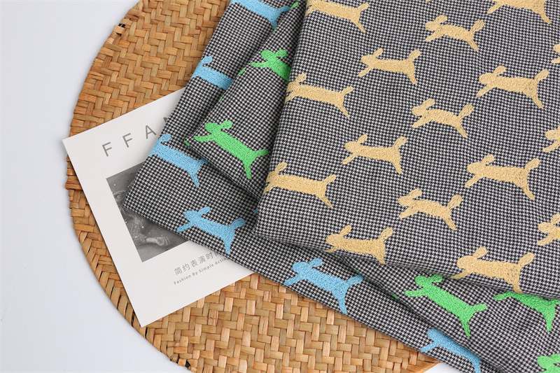 E25028—千鳥格子イエロー (ドア幅 125cm 65%T35%R)