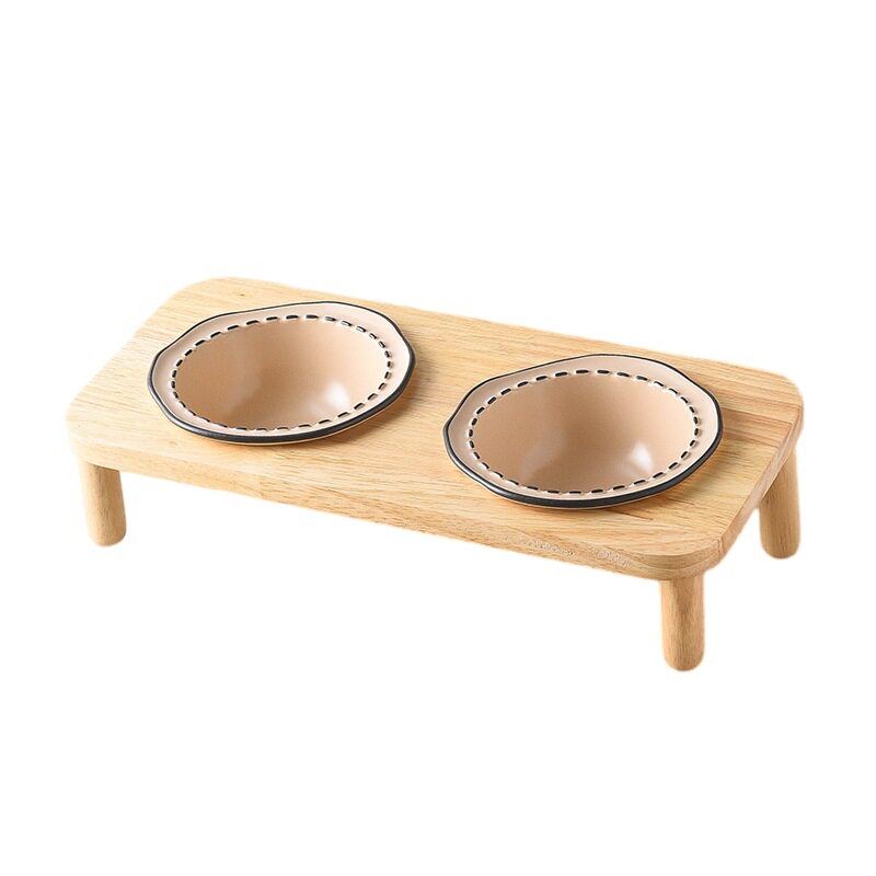 コミックボウル カーキ 2+ オーク材 2穴ラック 傾斜円柱付き