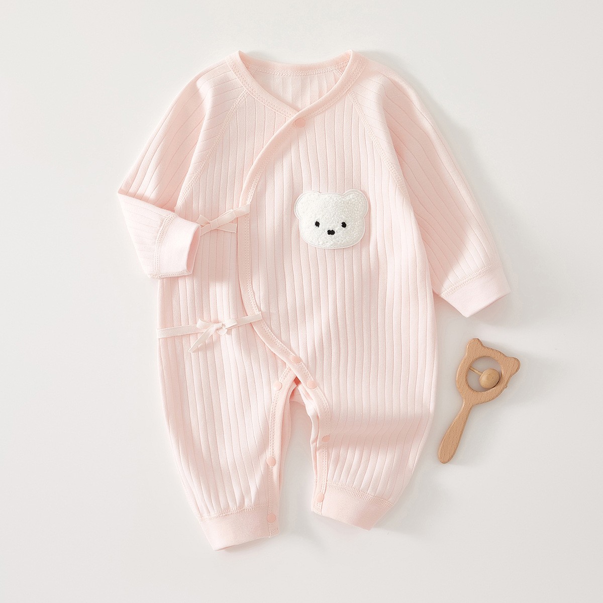 春秋蝶服 ピュアピンク刺繍クマ