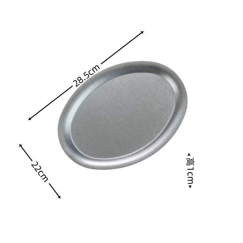 レトロ大型ストレートエッジオーバルプレート 28.5*22