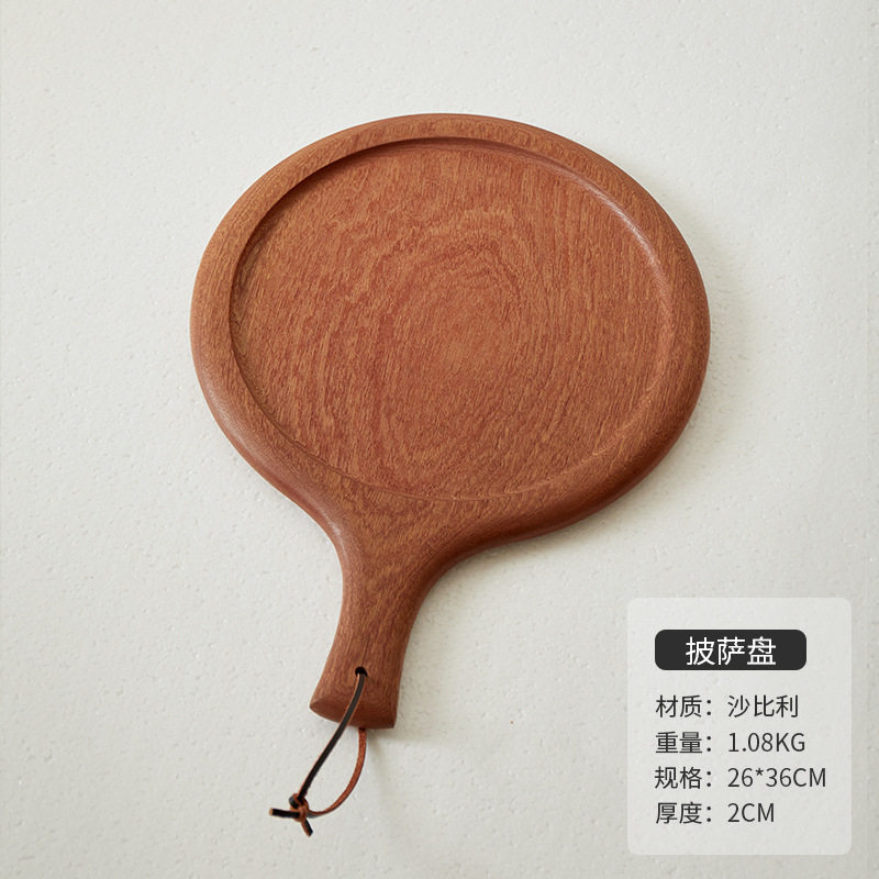 整木-烏檀木ピザ盤36*26*2cm