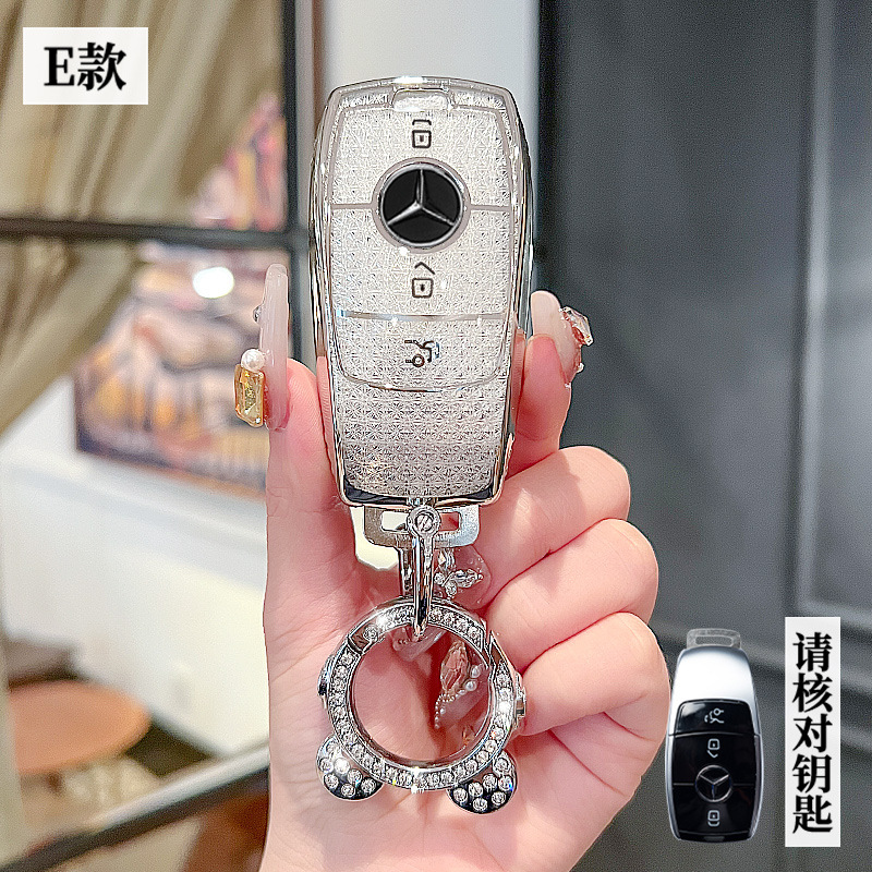 Mercedes-Benz E-smart 3ボタン[クリスタルホワイトシングルシェル]+アストロノートダイヤモンドバックル