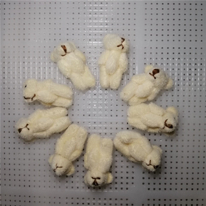 6cm米白の毛の長い熊
