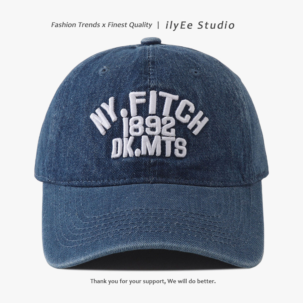 NY.FITCH1892 デニムベースボールキャップ サファイアブルー