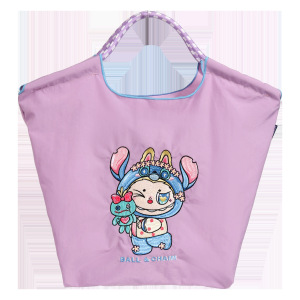 浅紫史迪奇拉布布+紫白肩带