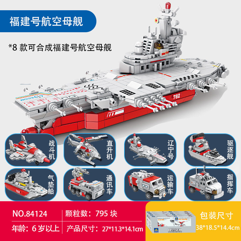 Kaizhi 84124 福建航空母艦 [8箱セット、8の倍数で注文]