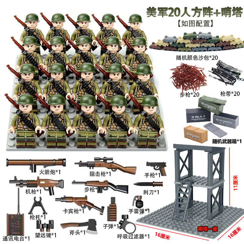 写真と構成に示すように、米軍20チーム+戦闘ホイッスルタワー