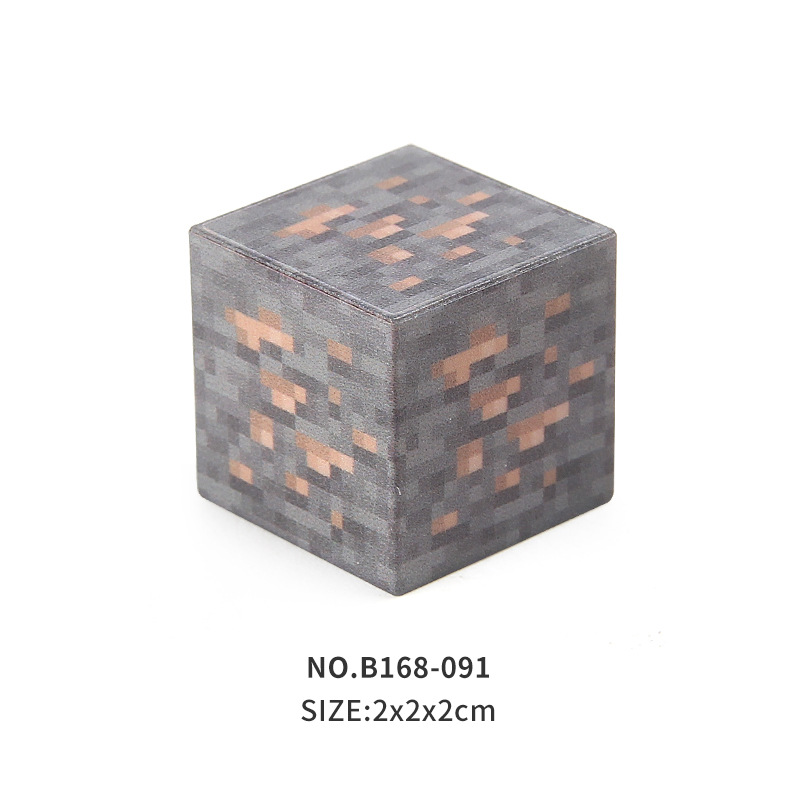 B168-091 マグネットブロック ストーン 蛍光イエロー 2cm 4.7g