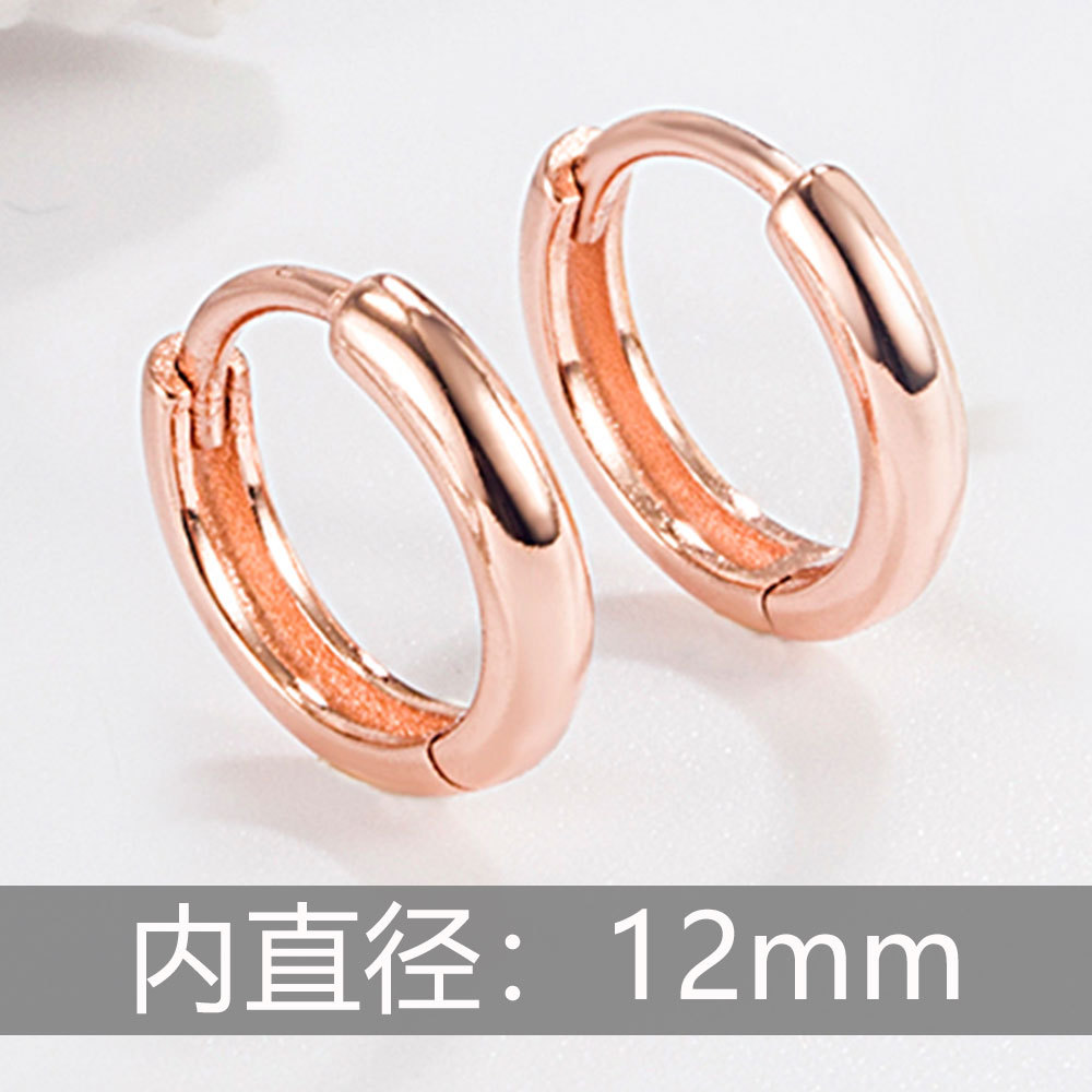 内径12mmローズゴールド/一対の価格 (銅メッキローズゴールド) h157