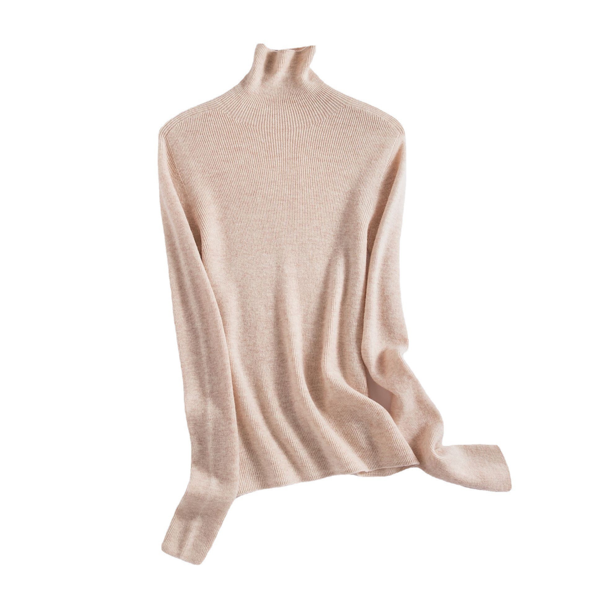 タートルネック オートミールカラー