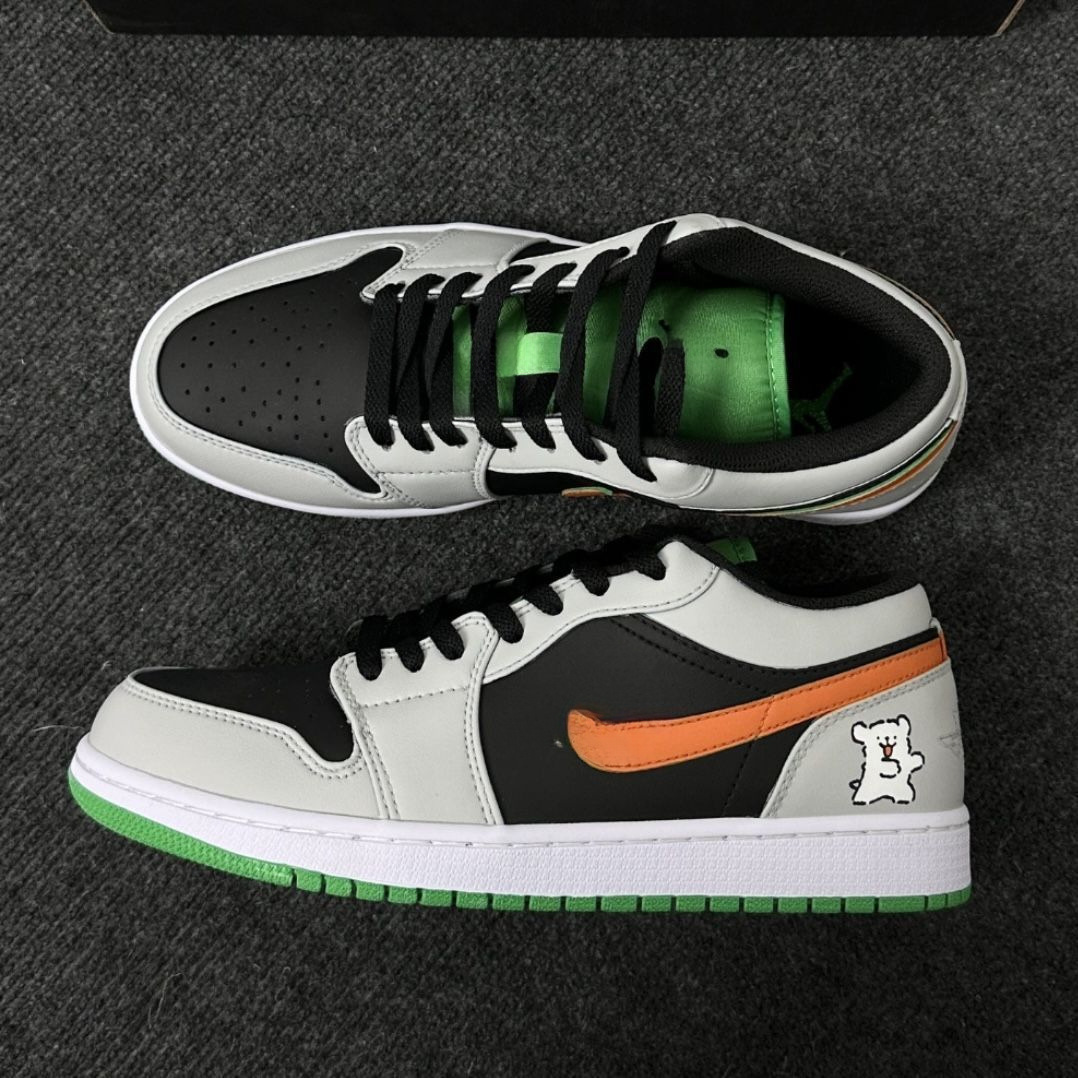 AJ ロートップ グレー ブラック オレンジ