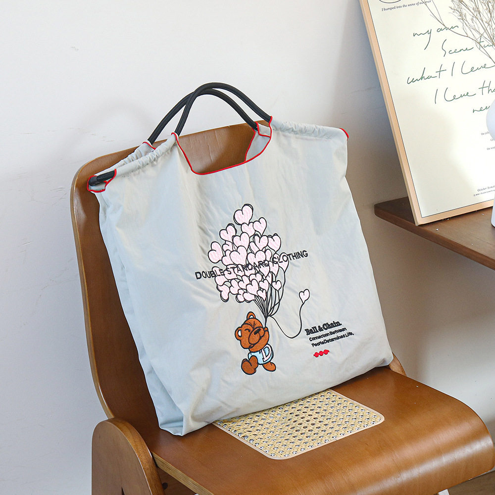 ライトグレー・ピンクバルーンDベア