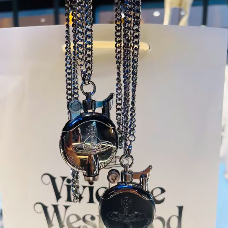 シルバー サターン ライター ネックレス