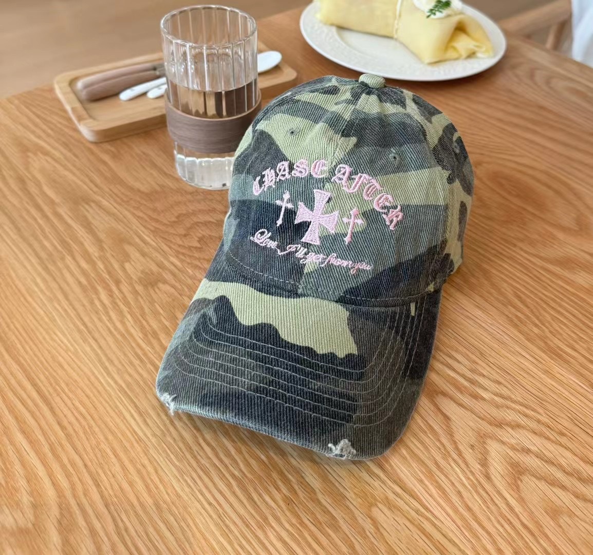 ダークグリーン迷彩クロス