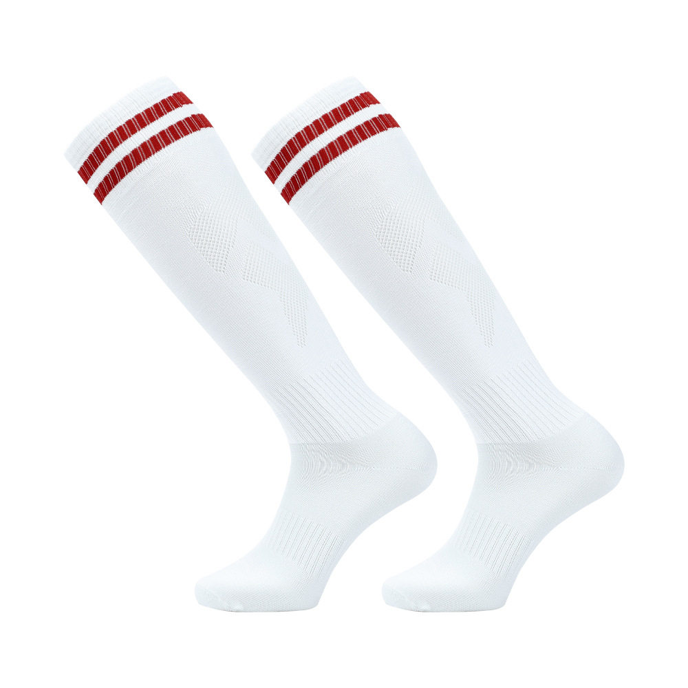 白い靴下の赤いバー