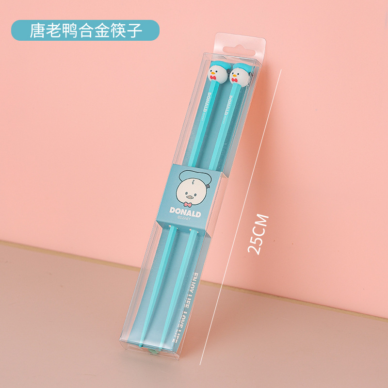 新しいドナルドダック-ピクニック食器と箸-フィルムボックスのパッケージ
