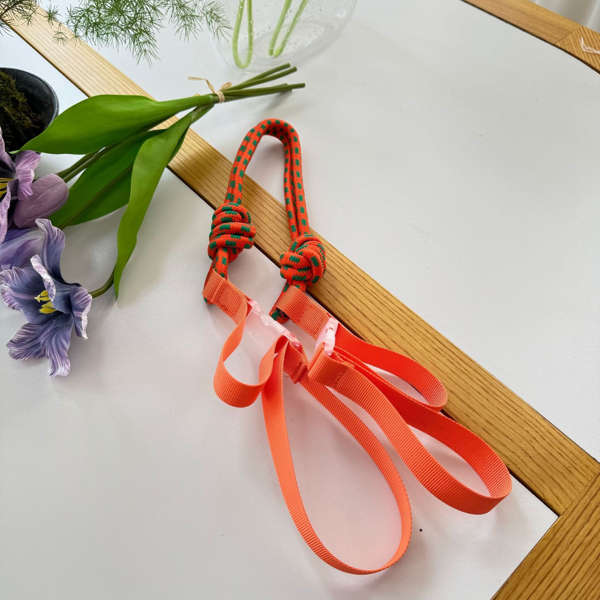 オレンジグリーンの斑点のあるショルダーストラップ [フルサイズユニバーサル]