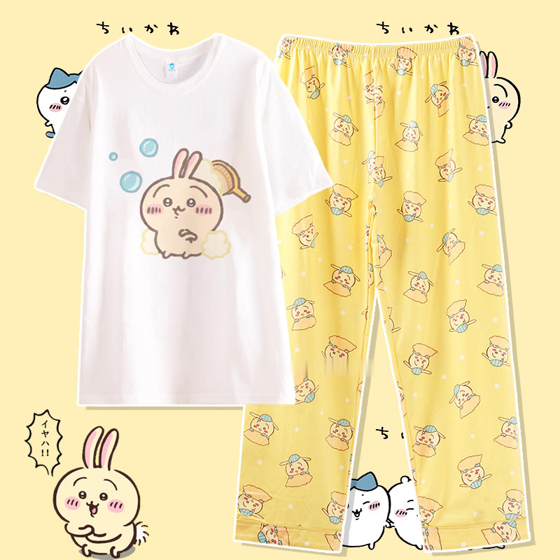 お風呂うさち#半袖+長ズボン