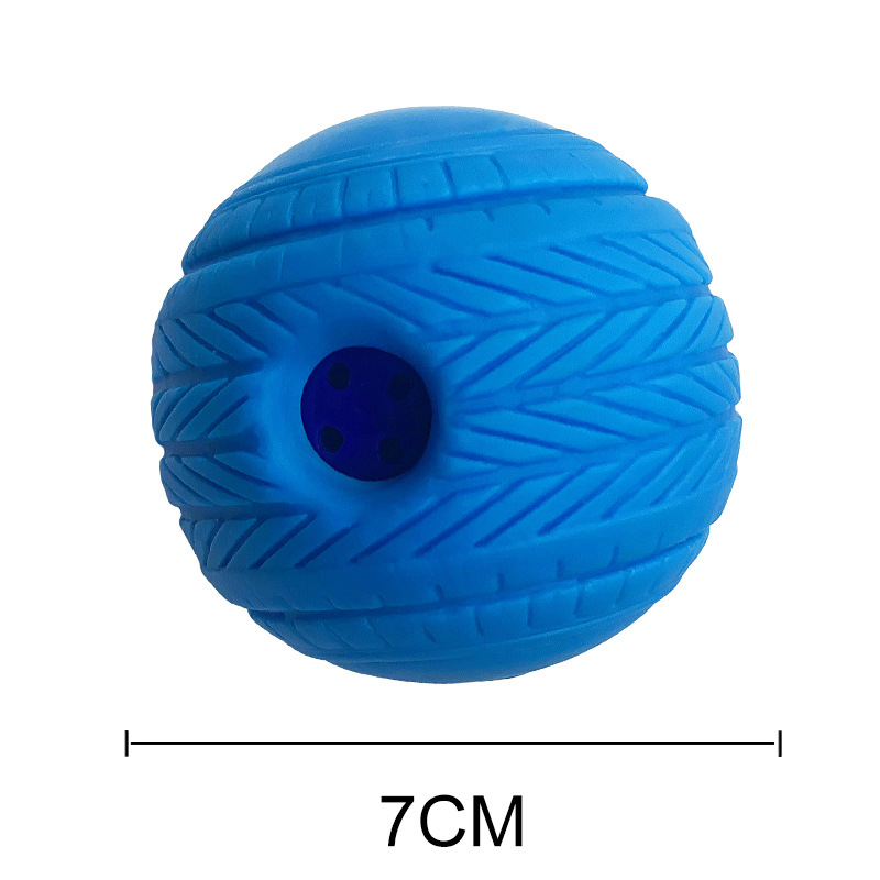 タイヤボール (青) 7cm(opp袋入り)/0-7斤子犬用