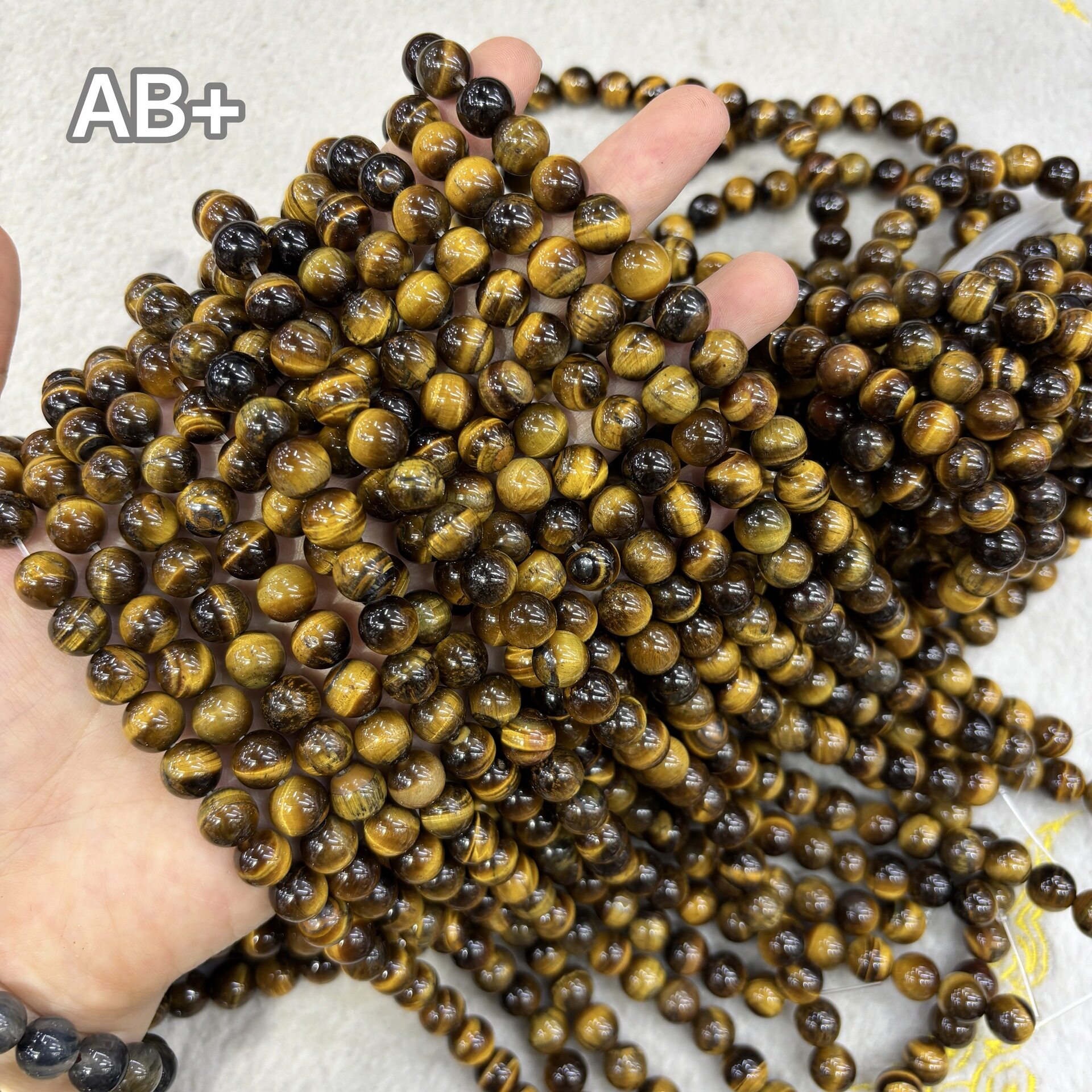 AB+天然イエロータイガーアイ
