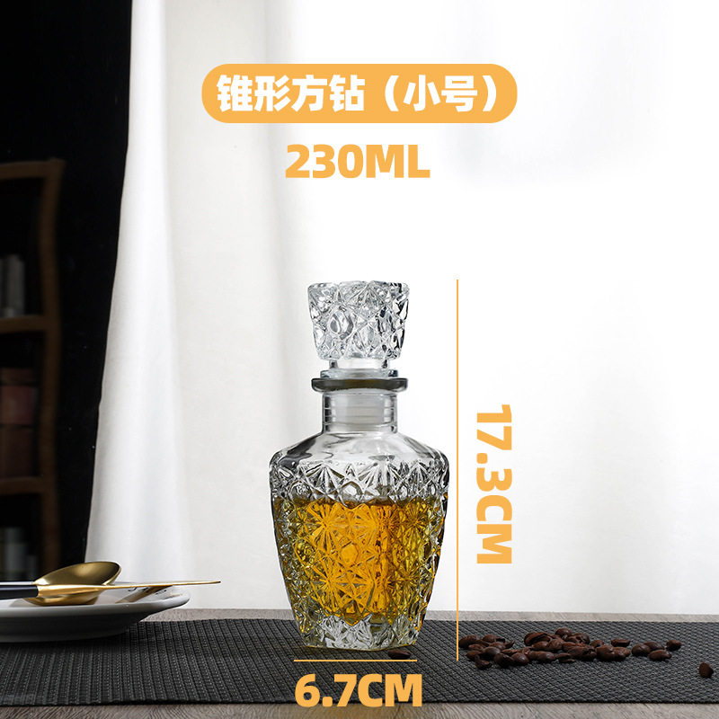 230ml スモールスクエアダイヤモンド、透明