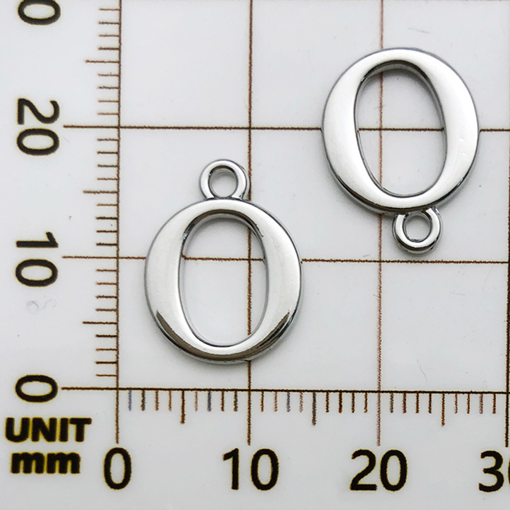 1 ホワイト K ラックメッキ文字 O-12x16mm-0.9g