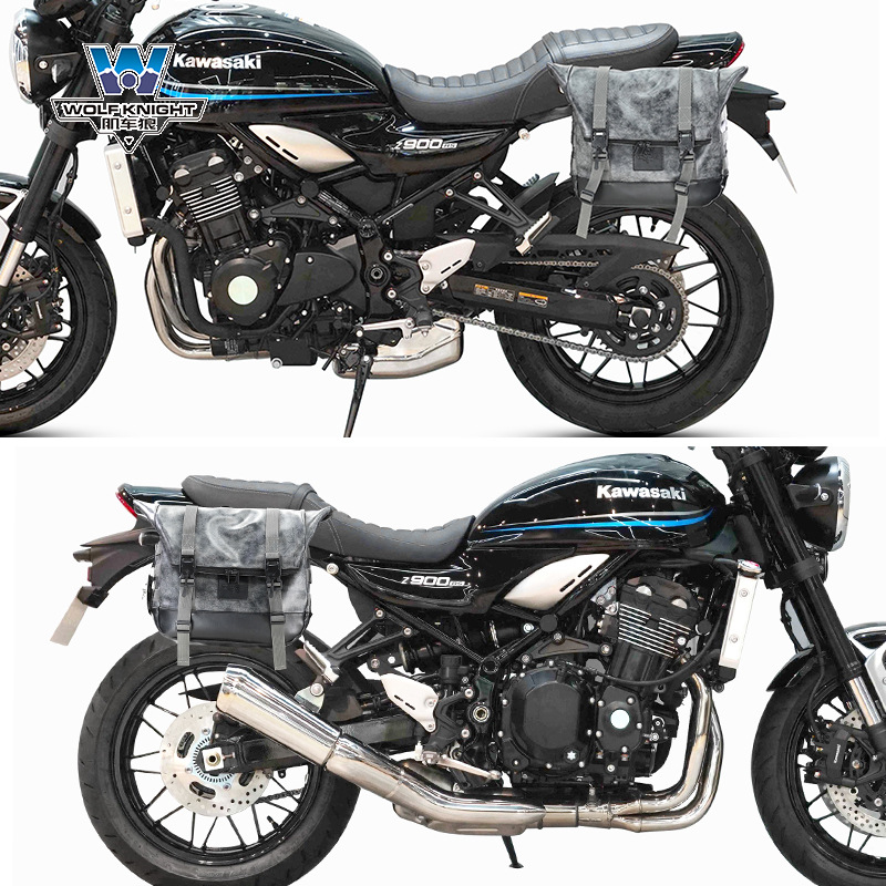 Z900rs-(左 + 右)(レトロ灰) ヘルメットバッグ