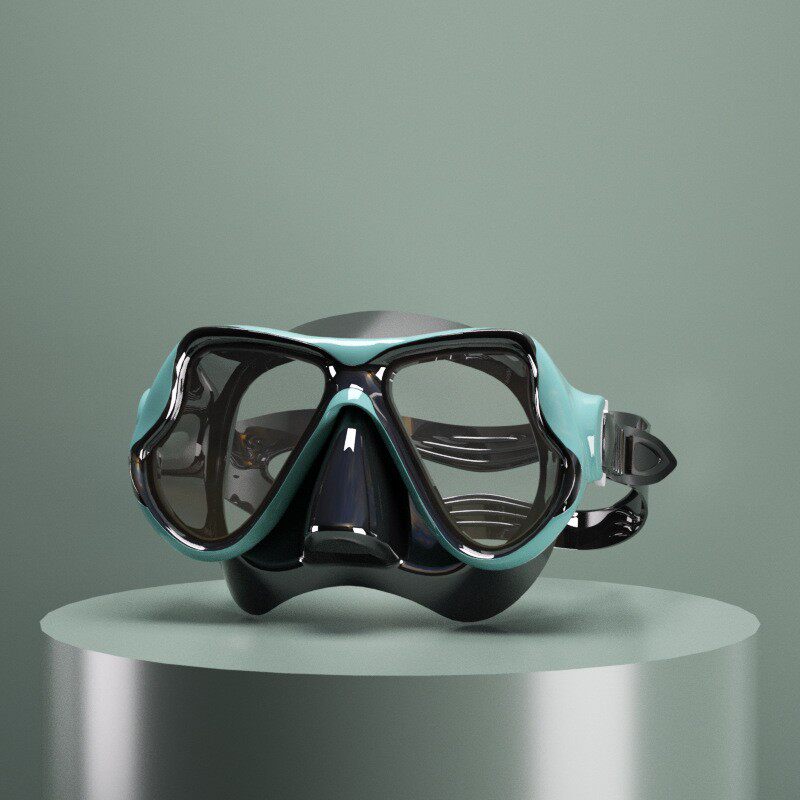 500 リキッドグリーンとブラックのダイビングゴーグル