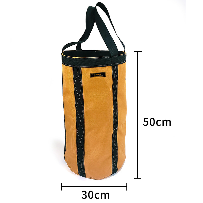 T4001 ポータブルバケットバッグ (30x50cm) 二層 1200D オックスフォード生地 カーキ 重量: 630g