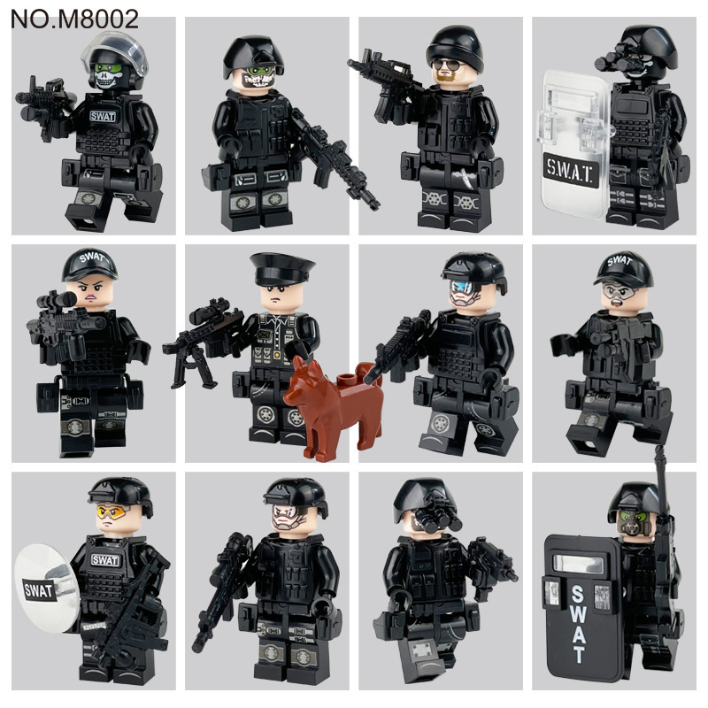 M8002-12 軍事 SWAT ミニフィギュア