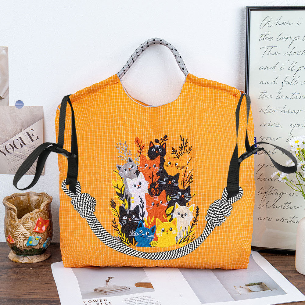 オレンジ色の小麦猫(ショルダーストラップは付属しません)