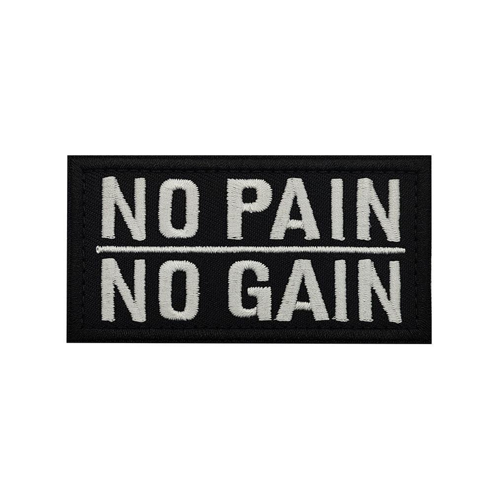 V01433-2 痛みも利益もありません、努力すれば得られます（黒い布と白い布）